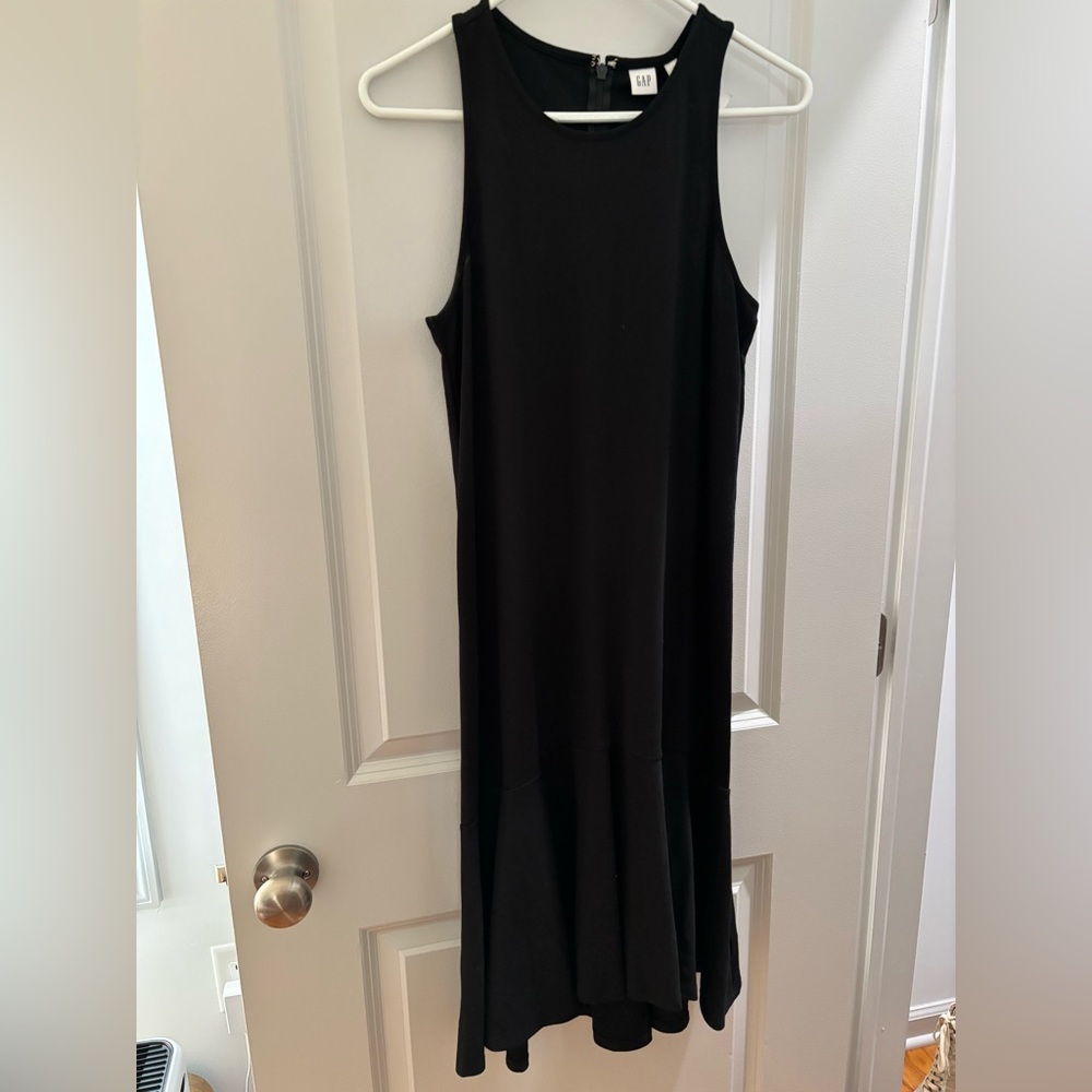 SOLD - Elegant Black Sleeveless Dress